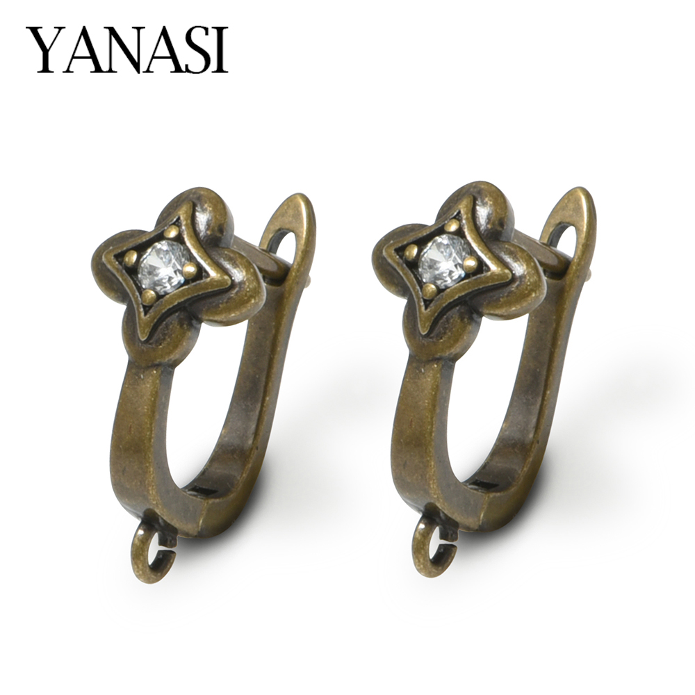 Jewelry Making Articles - NEW 1 Pair Antique Bronze Brass