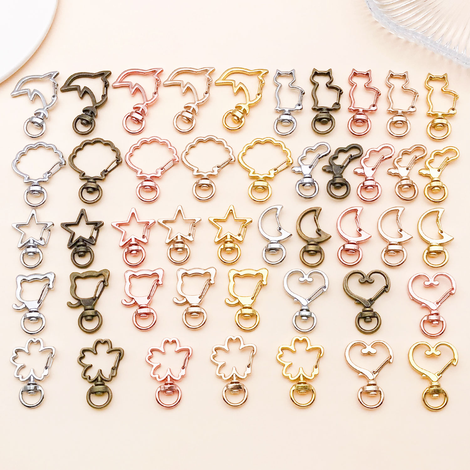 5pcs/lot Heart Star Moon Cat D - Jewelry Making Chain review and price