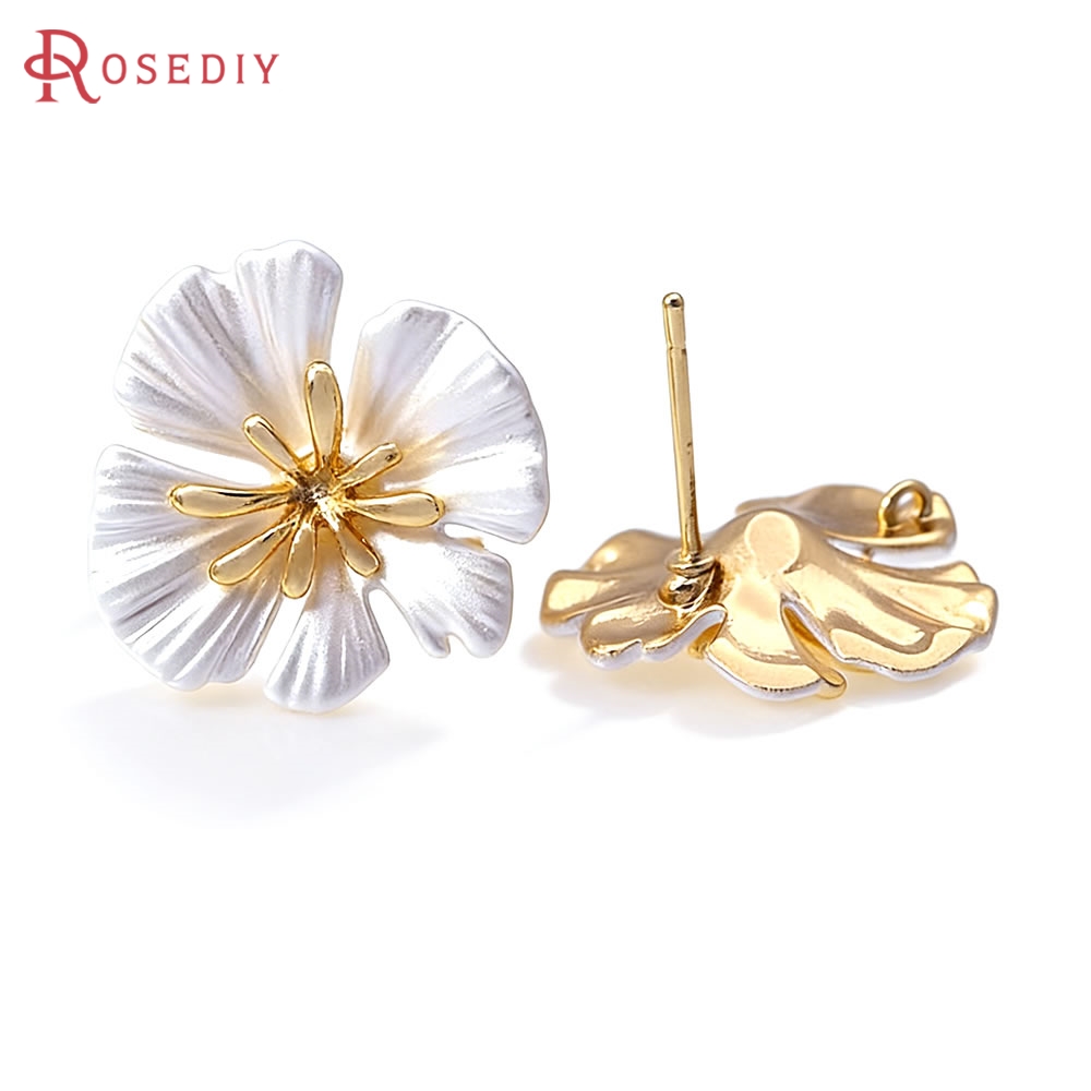18K Gold Color Brass Flower St - Jewelry Making Metals review and price