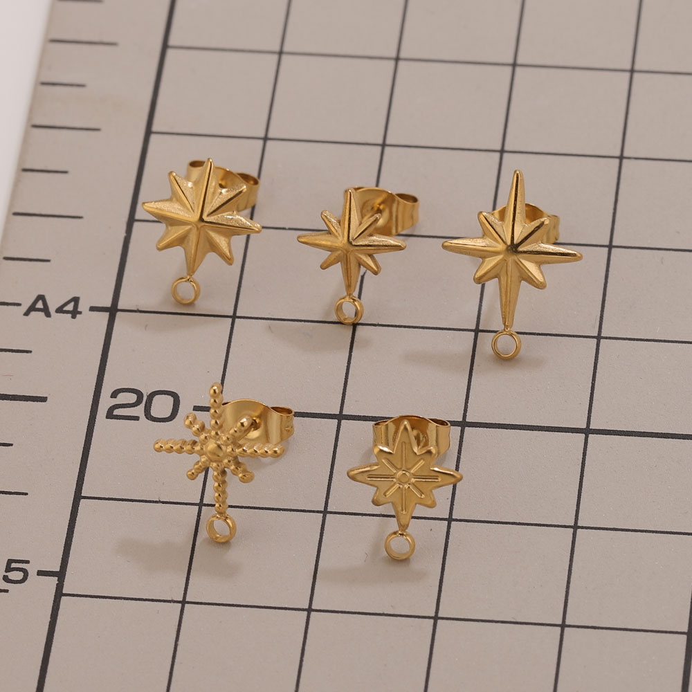 6pcs Stainless Steel Star Earr - Jewelry Making Tools review and price