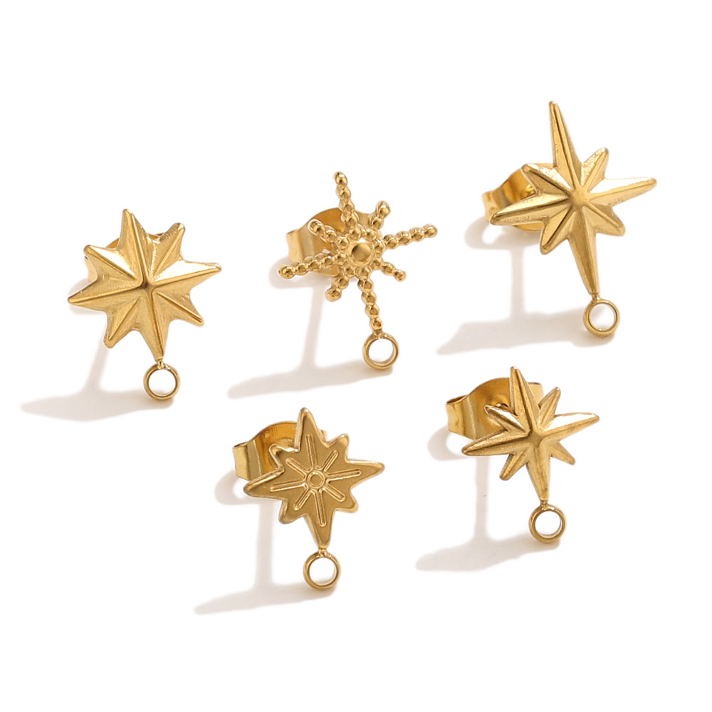 6pcs Stainless Steel Star Earr - Jewelry Making Tools review and price