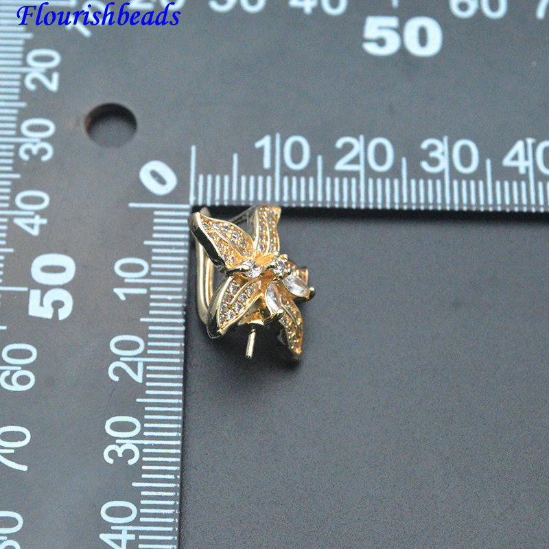 30pc Pin Style CZ Paved Flower - Jewelry Making Kit review and price