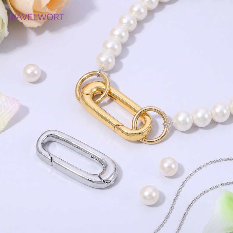 1/2/4Pcs 18K Gold Plated Oval  - Jewelry Making Articles review and price