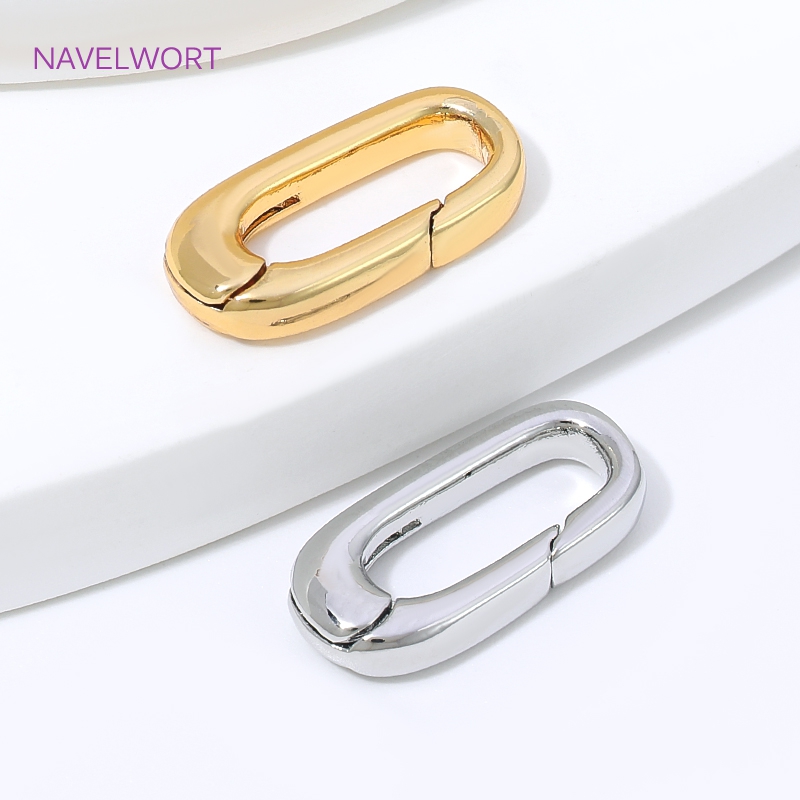 1/2/4Pcs 18K Gold Plated Oval  - Jewelry Making Articles review and price