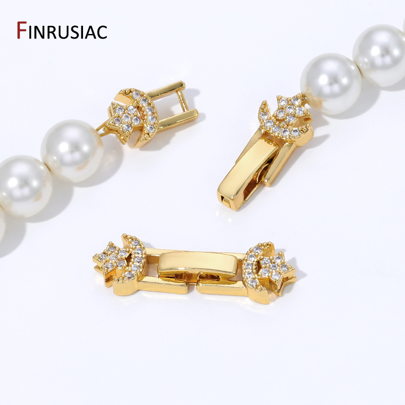 18K Gold Plated Brass Pearl Cl - Jewelry Making Articles review and price