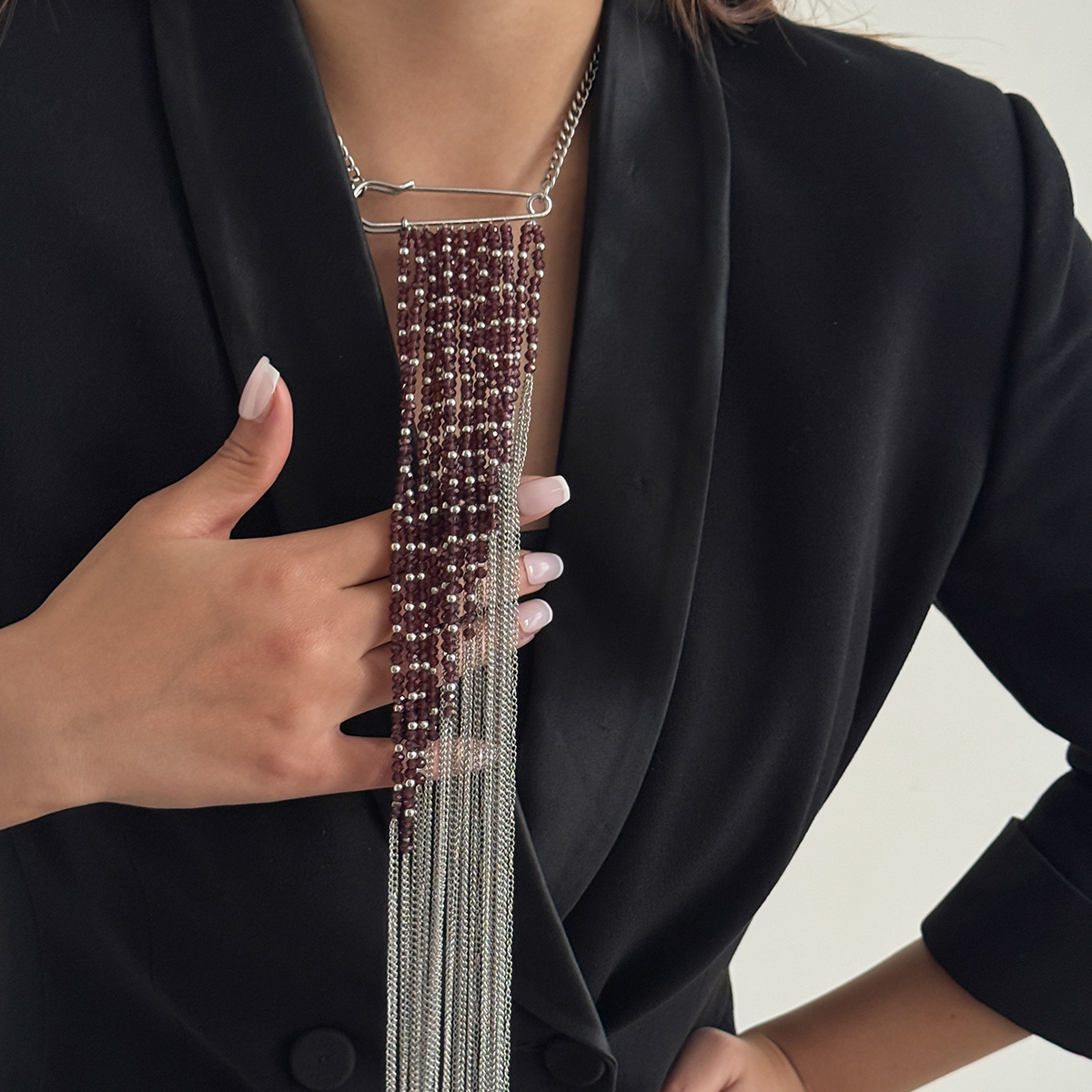 Silver Color Tassel Chain Broo - Jewelry Making With Beads review and price