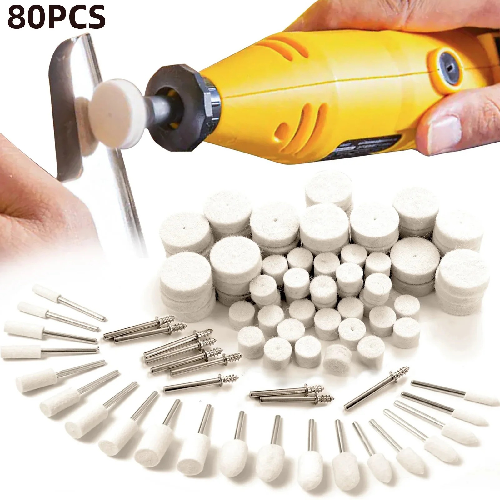 80PCS Wool Felt Buffing Wheel  - Jewelry Making Tools review and price